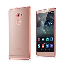 Custodia Silicone Trasparente Opaca Laterale per Huawei Mate S Oro Rosa