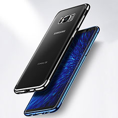 Custodia Silicone Trasparente Opaca Laterale per Samsung Galaxy S8 Plus Blu