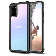Custodia Silicone Trasparente Specchio Laterale 360 Gradi per Samsung Galaxy S20 Plus 5G Nero
