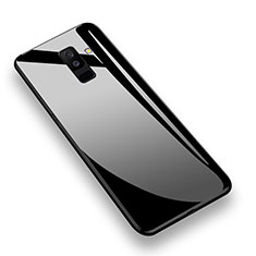 Custodia Silicone Trasparente Specchio Laterale 360 Gradi T02 per Samsung Galaxy A9 Star Lite Nero