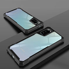 Custodia Silicone Trasparente Specchio Laterale Cover H01 per Huawei Honor View 30 5G Nero