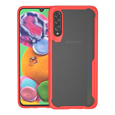 Custodia Silicone Trasparente Specchio Laterale Cover H01 per Samsung Galaxy A70S Rosso