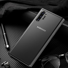 Custodia Silicone Trasparente Specchio Laterale Cover H01 per Samsung Galaxy Note 10 Plus Nero