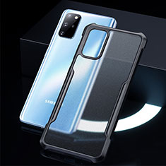 Custodia Silicone Trasparente Specchio Laterale Cover H01 per Samsung Galaxy S20 Plus Nero