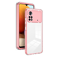 Custodia Silicone Trasparente Specchio Laterale Cover H01P per Xiaomi Redmi Note 11E Pro 5G Oro Rosa
