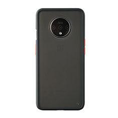 Custodia Silicone Trasparente Specchio Laterale Cover H03 per OnePlus 7T Nero