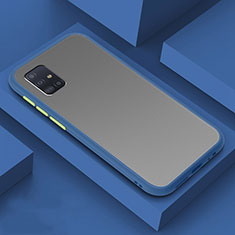 Custodia Silicone Trasparente Specchio Laterale Cover M01 per Samsung Galaxy A71 5G Blu