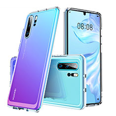 Custodia Silicone Trasparente Specchio Laterale Cover M02 per Huawei P30 Pro Chiaro