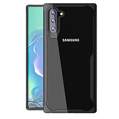 Custodia Silicone Trasparente Specchio Laterale Cover M02 per Samsung Galaxy Note 10 5G Nero