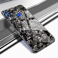Custodia Silicone Trasparente Specchio Laterale Cover M03 per Huawei Honor V10 Lite Nero