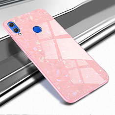 Custodia Silicone Trasparente Specchio Laterale Cover M03 per Huawei Honor V10 Lite Oro Rosa