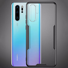 Custodia Silicone Trasparente Specchio Laterale Cover M03 per Huawei P30 Pro New Edition Nero