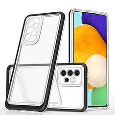 Custodia Silicone Trasparente Specchio Laterale Cover MQ1 per Samsung Galaxy A52s 5G Nero