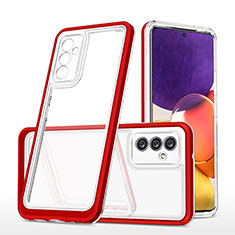 Custodia Silicone Trasparente Specchio Laterale Cover MQ1 per Samsung Galaxy A82 5G Rosso