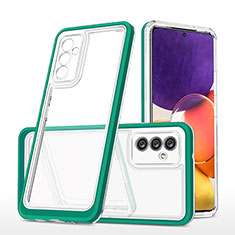 Custodia Silicone Trasparente Specchio Laterale Cover MQ1 per Samsung Galaxy M54 5G Verde