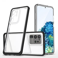 Custodia Silicone Trasparente Specchio Laterale Cover MQ1 per Samsung Galaxy S20 Ultra 5G Nero
