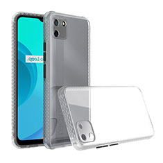 Custodia Silicone Trasparente Specchio Laterale Cover per Realme C11 Chiaro