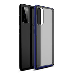 Custodia Silicone Trasparente Specchio Laterale Cover per Samsung Galaxy S20 FE 4G Blu
