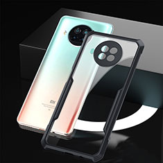 Custodia Silicone Trasparente Specchio Laterale Cover per Xiaomi Mi 10i 5G Nero