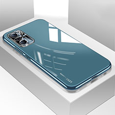 Custodia Silicone Trasparente Specchio Laterale Cover per Xiaomi Mi 11X Pro 5G Blu