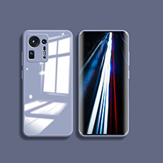 Custodia Silicone Trasparente Specchio Laterale Cover per Xiaomi Mi Mix 4 5G Grigio Lavanda