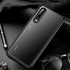 Custodia Silicone Trasparente Specchio Laterale Cover T01 per Huawei P30 Nero