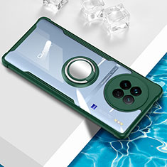 Custodia Silicone Trasparente Ultra Slim Cover Morbida con Magnetico Anello Supporto BH1 per Vivo X90 5G Verde