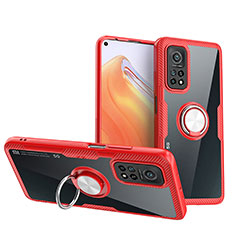 Custodia Silicone Trasparente Ultra Slim Cover Morbida con Magnetico Anello Supporto ZL1 per Xiaomi Redmi K30S 5G Rosso