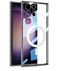 Custodia Silicone Trasparente Ultra Slim Morbida con Mag-Safe Magnetic AC1 per Samsung Galaxy S21 Ultra 5G Nero