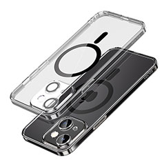 Custodia Silicone Trasparente Ultra Slim Morbida con Mag-Safe Magnetic LD1 per Apple iPhone 13 Nero