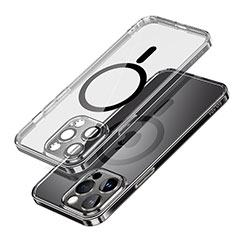 Custodia Silicone Trasparente Ultra Slim Morbida con Mag-Safe Magnetic LD1 per Apple iPhone 16 Pro Nero