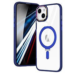 Custodia Silicone Trasparente Ultra Slim Morbida con Mag-Safe Magnetic SD1 per Apple iPhone 14 Plus Blu