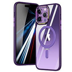 Custodia Silicone Trasparente Ultra Slim Morbida con Mag-Safe Magnetic SD1 per Apple iPhone 16 Pro Max Viola