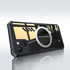 Custodia Silicone Trasparente Ultra Slim Morbida con Mag-Safe Magnetic XD1 per Apple iPhone 14 Nero
