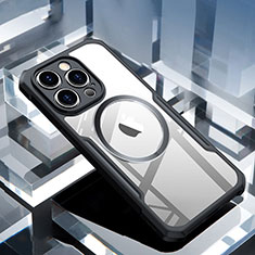 Custodia Silicone Trasparente Ultra Slim Morbida con Mag-Safe Magnetic XD5 per Apple iPhone 13 Pro Nero