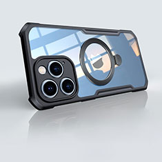 Custodia Silicone Trasparente Ultra Slim Morbida con Mag-Safe Magnetic XD7 per Apple iPhone 13 Pro Max Nero