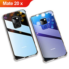 Custodia Silicone Trasparente Ultra Slim Morbida per Huawei Mate 20 X 5G Chiaro