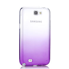 Custodia Silicone Trasparente Ultra Slim Morbida Sfumato per Samsung Galaxy Note 2 N7100 N7105 Viola