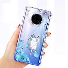 Custodia Silicone Trasparente Ultra Sottile Cover Farfalla per Huawei Mate 30 Pro Multicolore