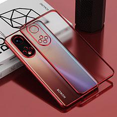 Custodia Silicone Trasparente Ultra Sottile Cover Morbida AN1 per Huawei Honor 50 Pro 5G Rosso