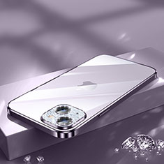 Custodia Silicone Trasparente Ultra Sottile Cover Morbida Bling-Bling LD2 per Apple iPhone 15 Viola