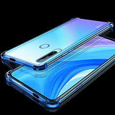 Custodia Silicone Trasparente Ultra Sottile Cover Morbida H01 per Huawei Enjoy 10 Plus Blu