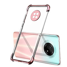 Custodia Silicone Trasparente Ultra Sottile Cover Morbida H01 per Huawei Enjoy 20 Plus 5G Oro Rosa