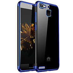 Custodia Silicone Trasparente Ultra Sottile Cover Morbida H01 per Huawei Enjoy 5S Blu