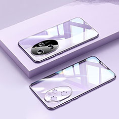 Custodia Silicone Trasparente Ultra Sottile Cover Morbida H01 per Huawei Honor 100 Pro 5G Viola