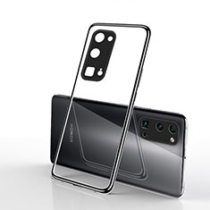 Custodia Silicone Trasparente Ultra Sottile Cover Morbida H01 per Huawei Honor 30 Pro Nero