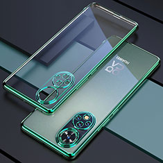 Custodia Silicone Trasparente Ultra Sottile Cover Morbida H01 per Huawei Honor 50 Pro 5G Verde