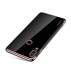 Custodia Silicone Trasparente Ultra Sottile Cover Morbida H01 per Huawei Honor Note 10 Oro Rosa