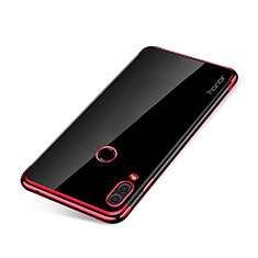 Custodia Silicone Trasparente Ultra Sottile Cover Morbida H01 per Huawei Honor Note 10 Rosso