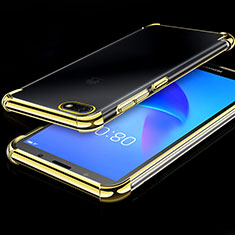 Custodia Silicone Trasparente Ultra Sottile Cover Morbida H01 per Huawei Honor Play 7 Oro